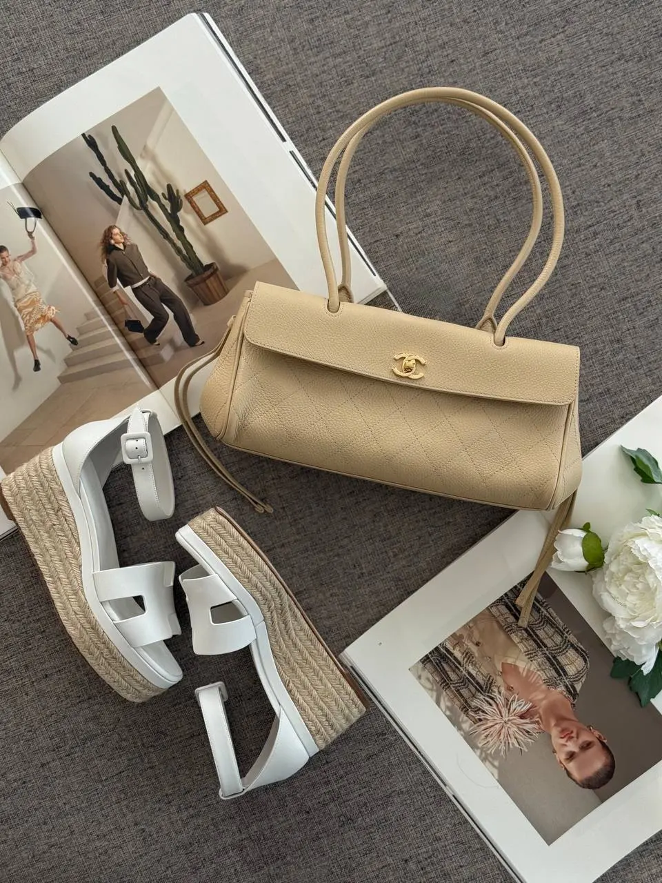 Hermes Elda Sandal White - photo 3