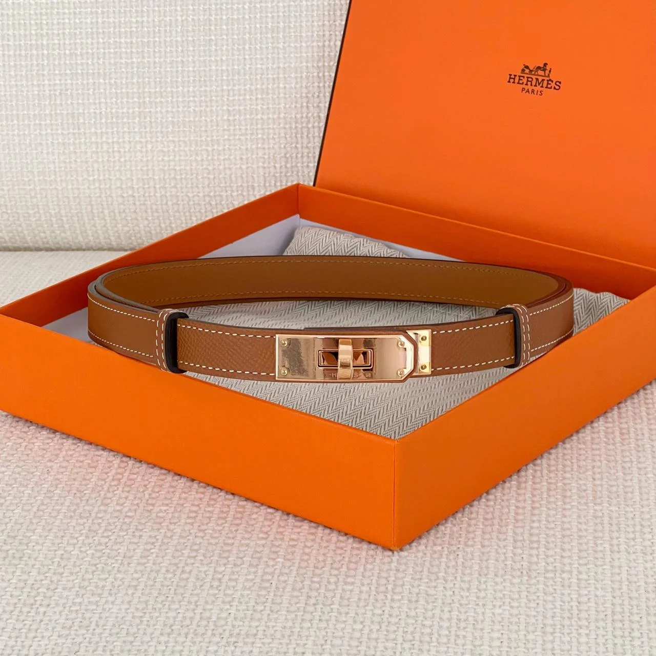 Hermes Hermes Kelly Belt Gold