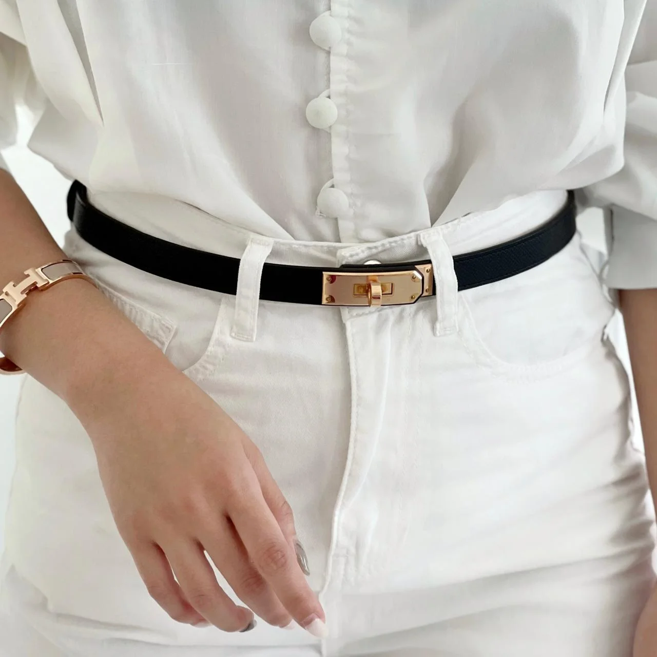 Hermes Hermes Kelly Belt Black Epsom