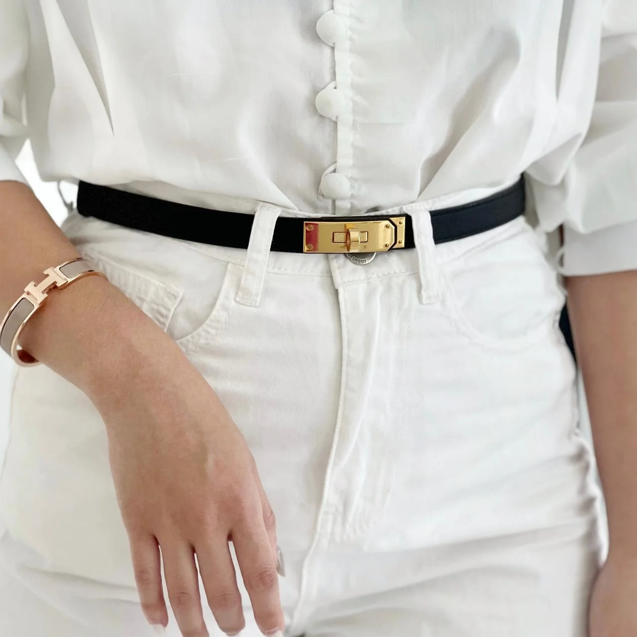 Hermes Kelly Belt Black Epsom - photo 2