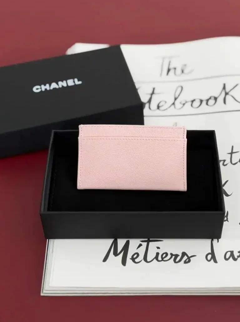 CHANEL Chanel Card Holder Light Pink