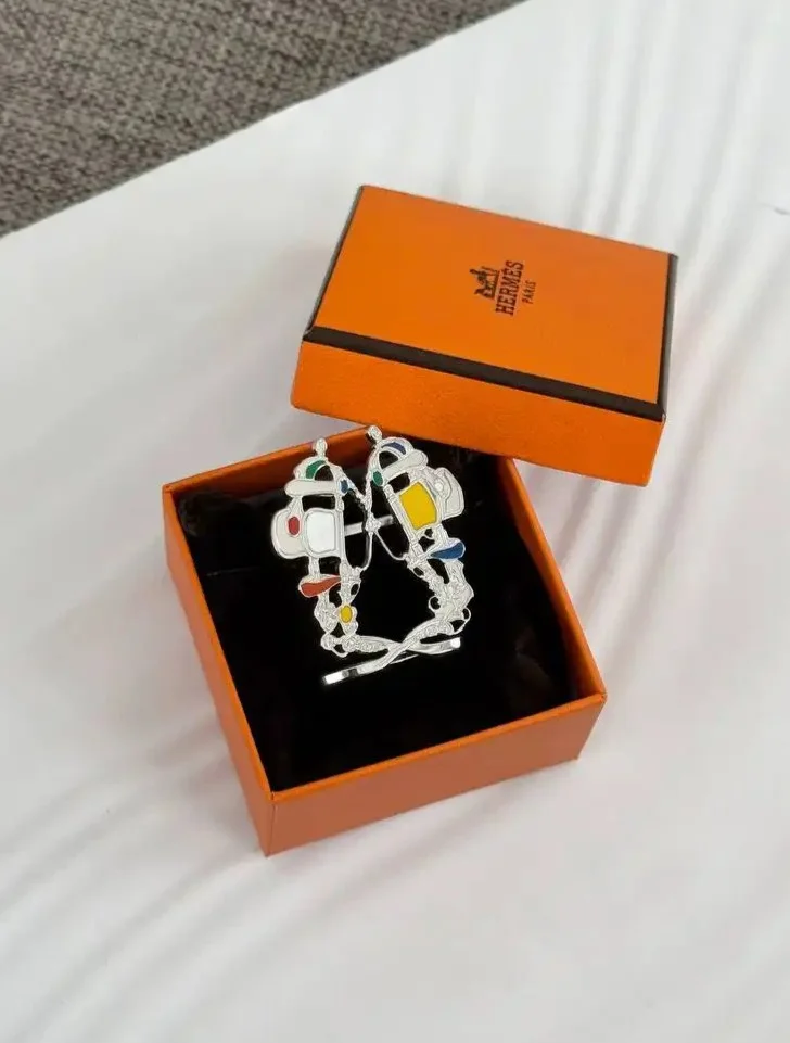 Hermes Hermes Scarf Ring Brides de Gala palladie / jaune / Blanc White / multicolore