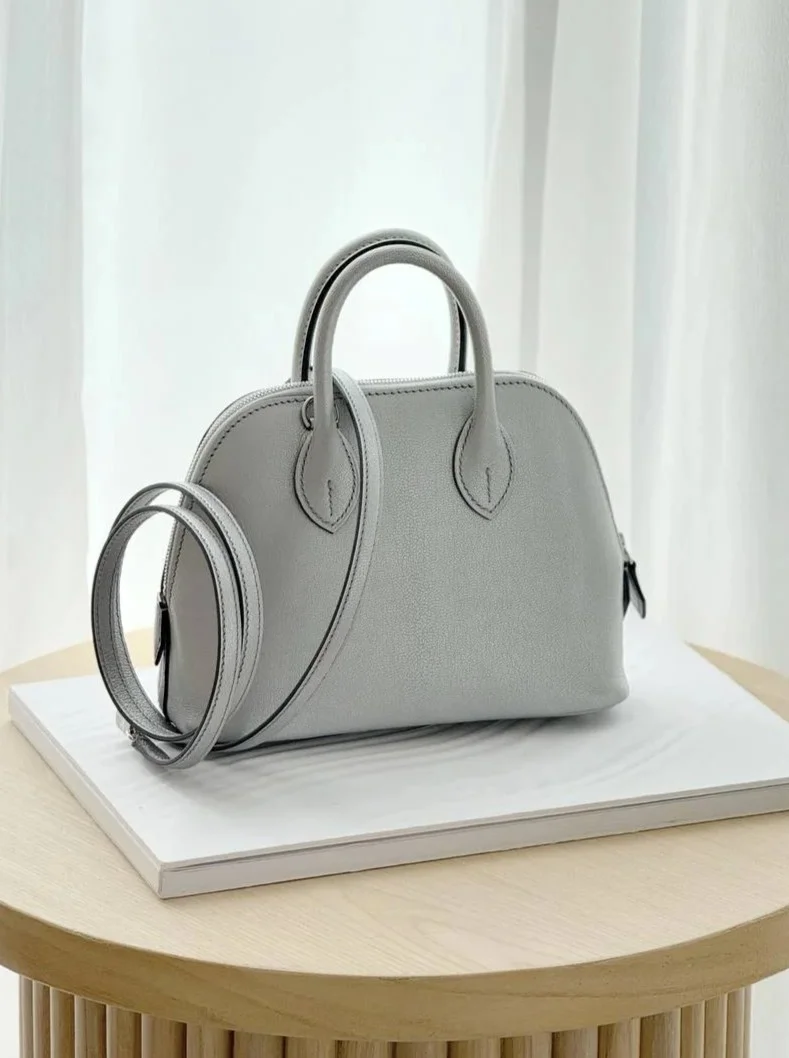 Hermes Hermes Mini Bolide Chamkilight Goatskin Argent PHW