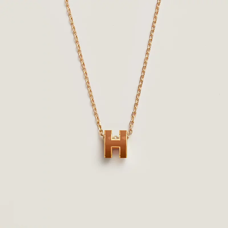 Hermes Mini Pop H Pendant Necklace New Gold - photo 3