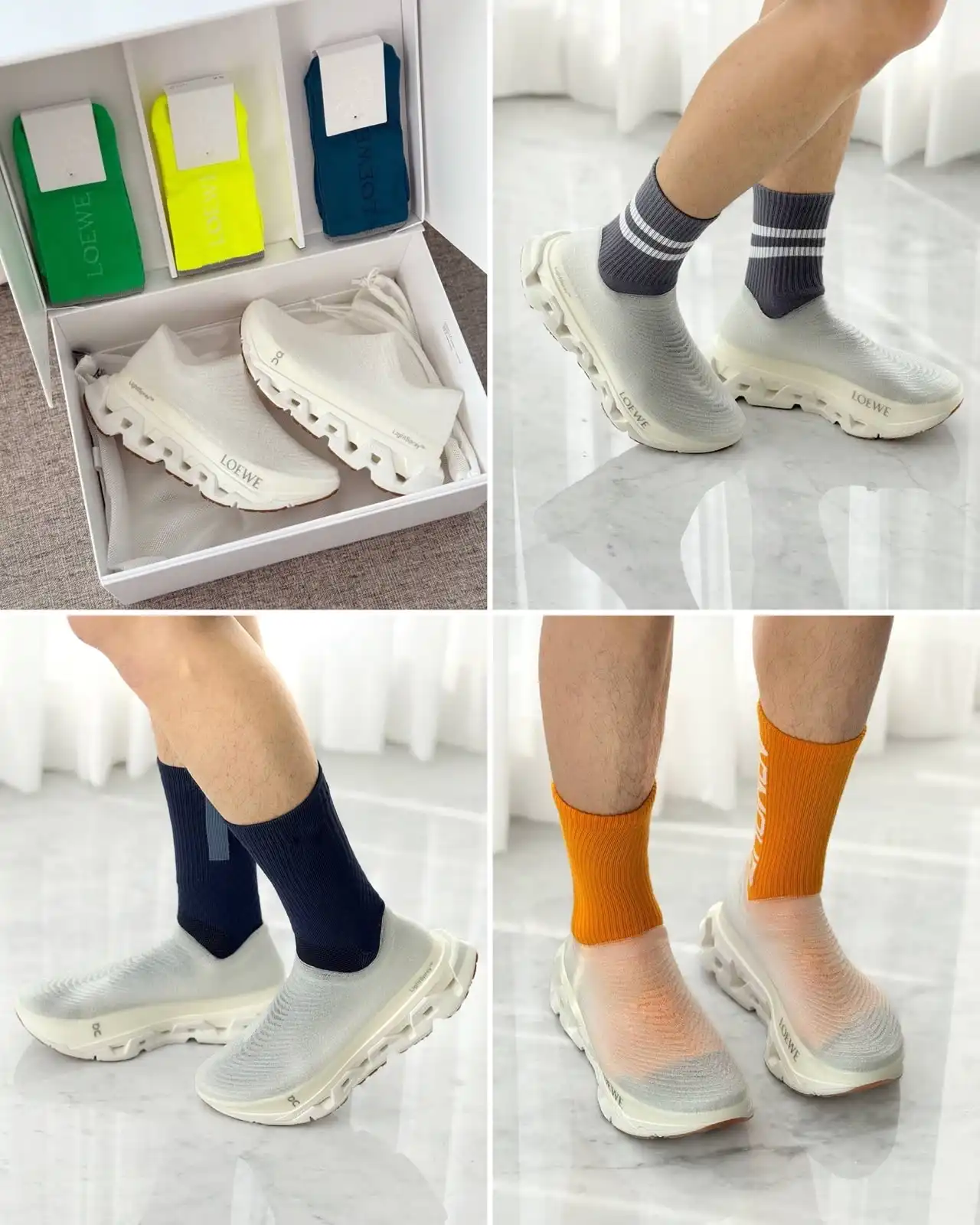 LOEWE Loewe X On LightSpray Cloudmonster sneaker White / Silver For Men