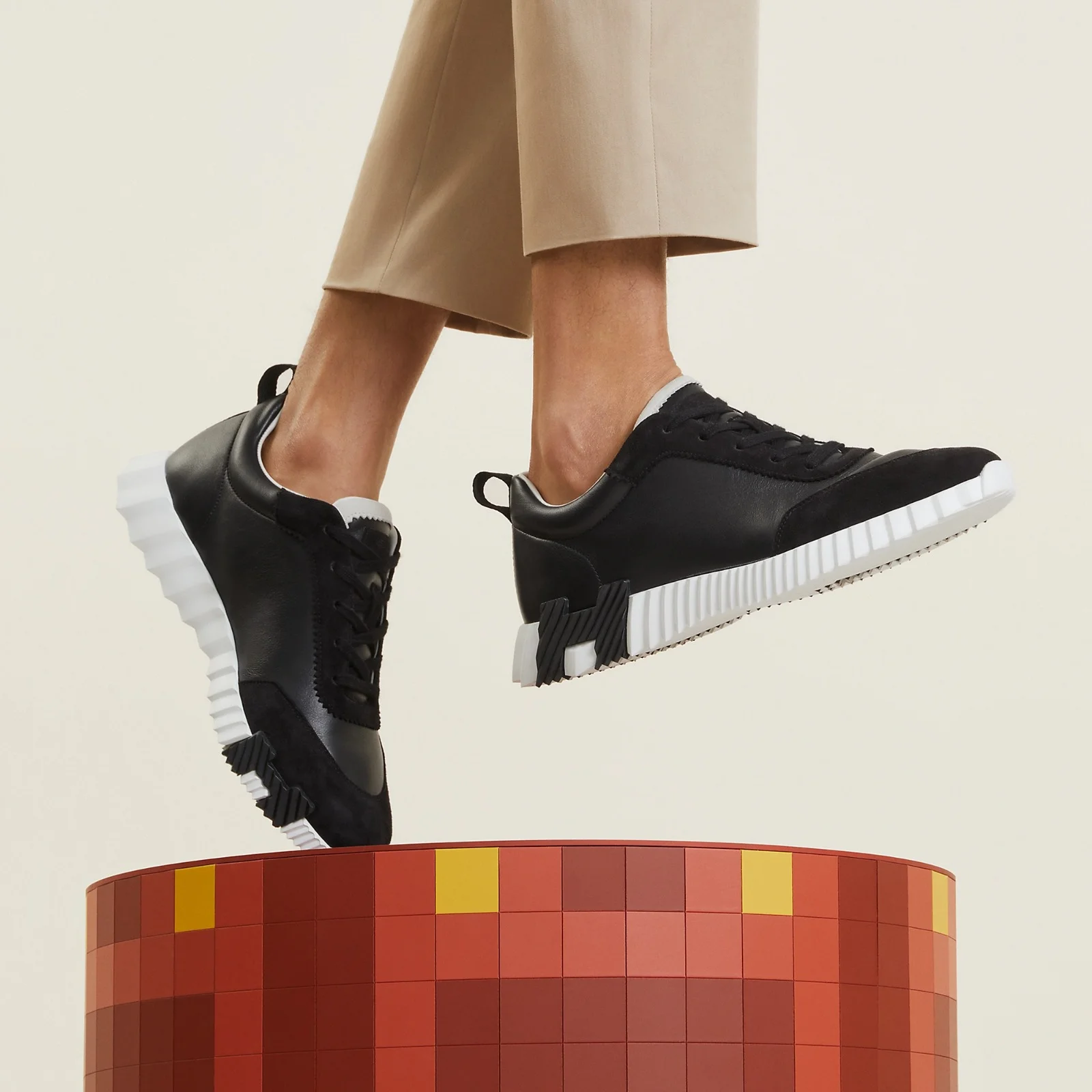 Hermes Bouncing Sneaker All Black Leather - photo 7