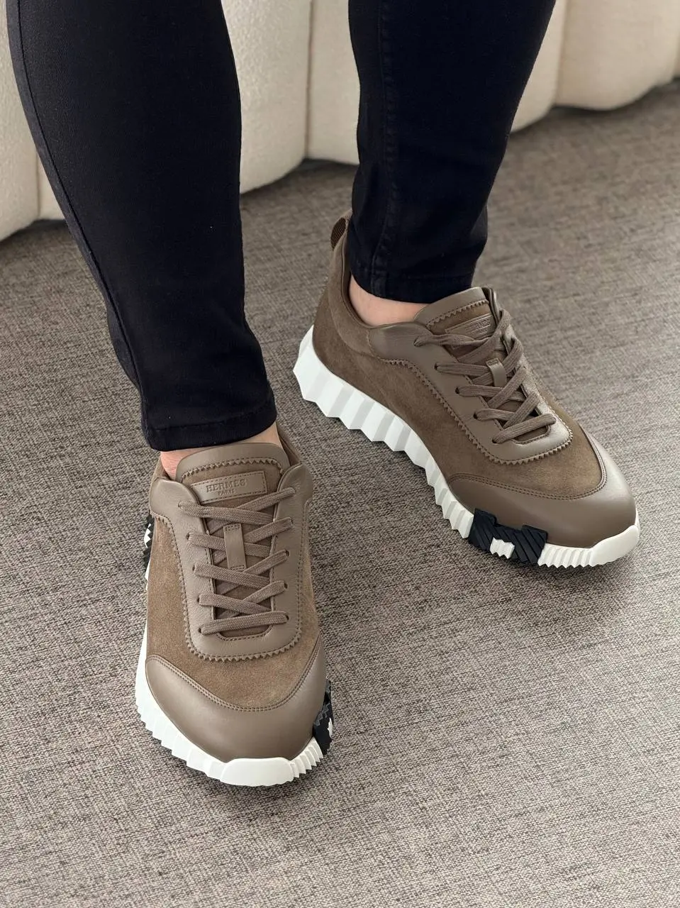 Hermes Bouncing Sneaker Etoupe - photo 3