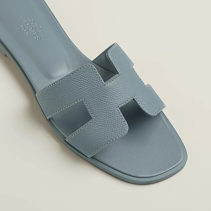 Hermes Oran Sandal Epsom Bleu Galet - photo 4