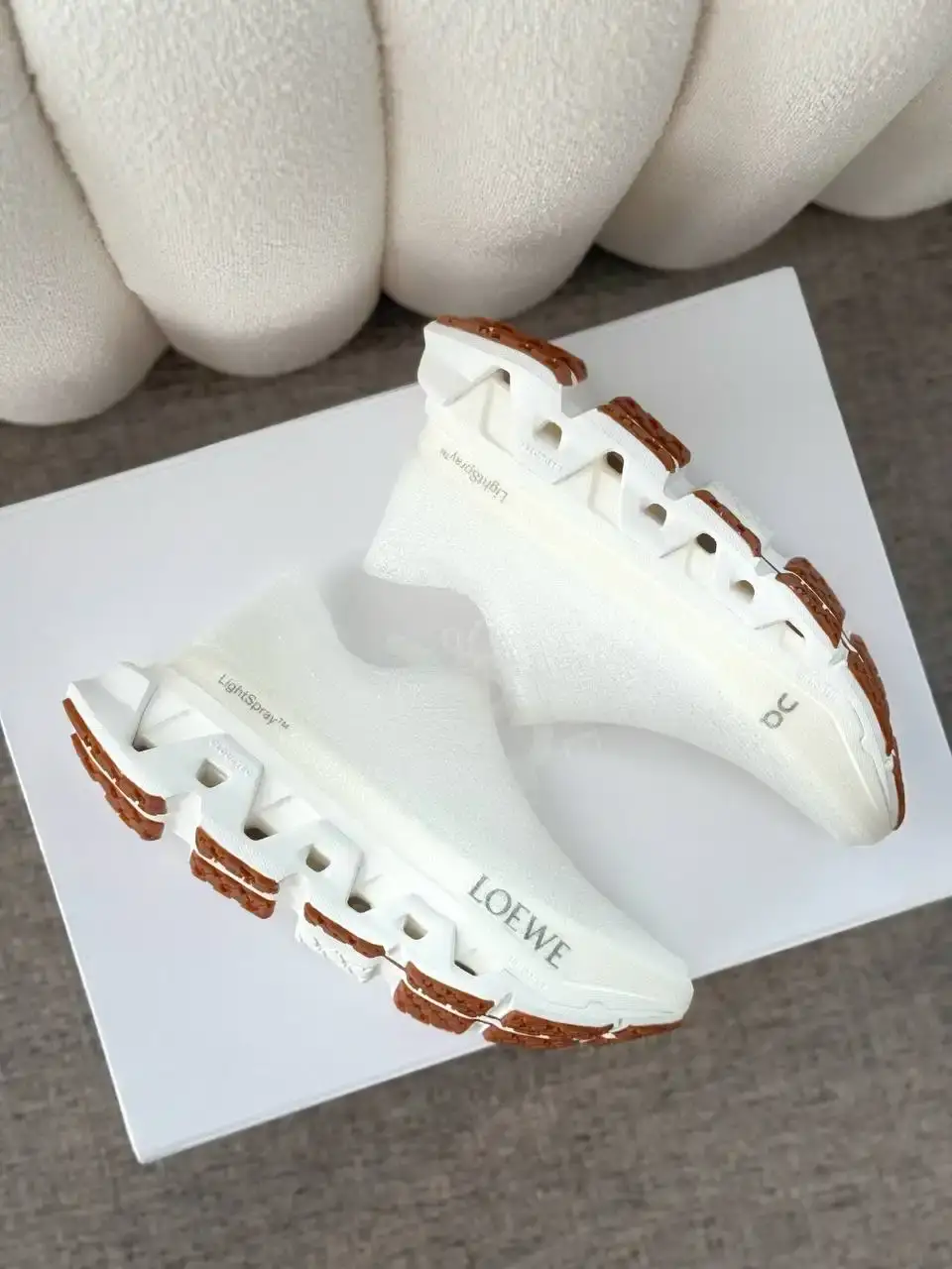 LOEWE X On LightSpray Cloudmonster sneaker White / Silver For Men