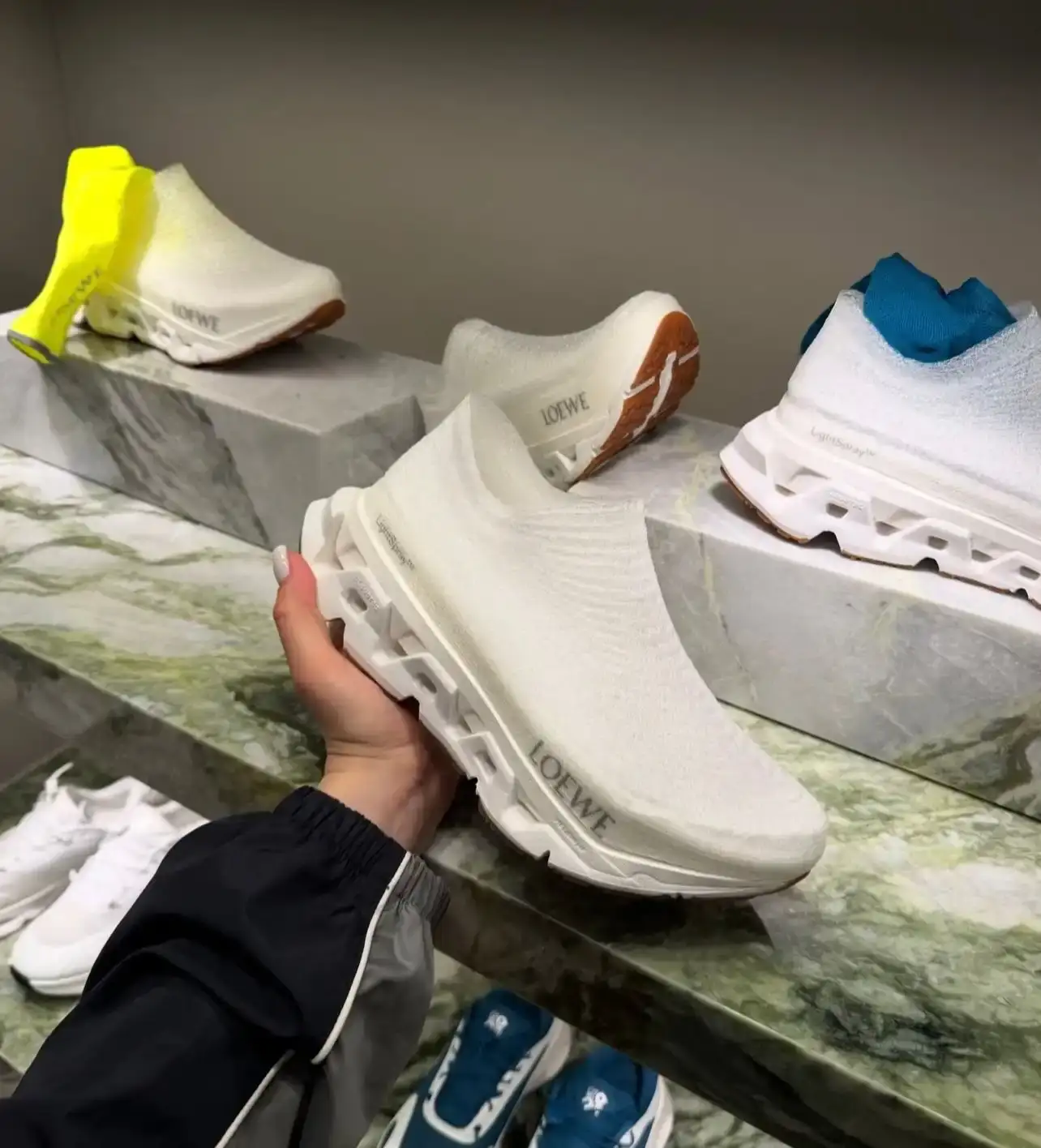 LOEWE X On LightSpray Cloudmonster sneaker White / Silver For Men