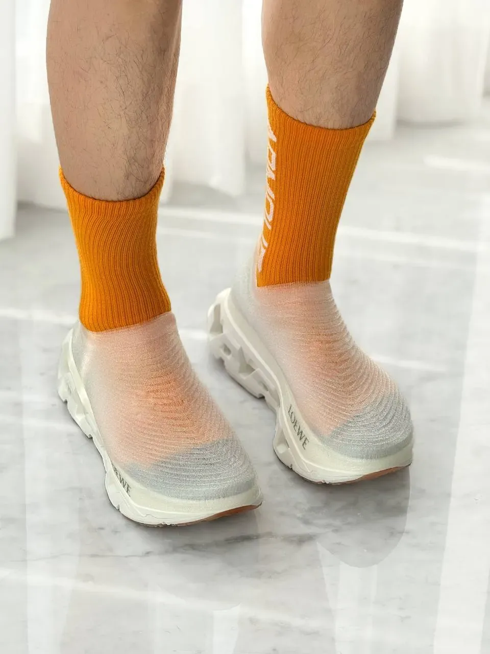 Loewe X On LightSpray Cloudmonster sneaker White / Silver For Men - photo 7