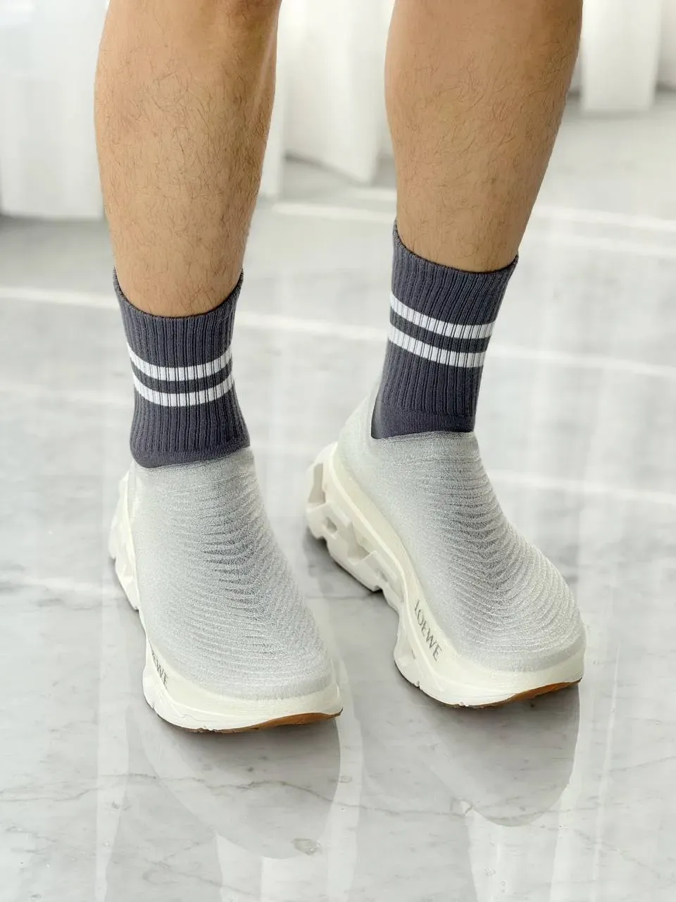 Loewe X On LightSpray Cloudmonster sneaker White / Silver For Men - photo 8