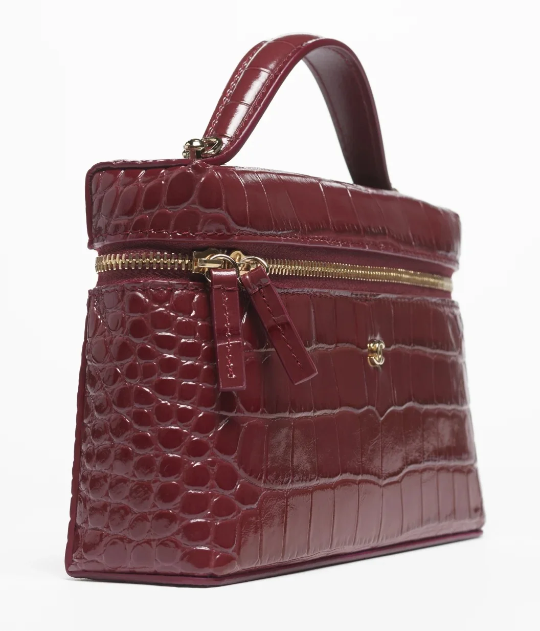 Chanel Vanity Clutch with Chain Croco Burgundy GHW - photo 8
