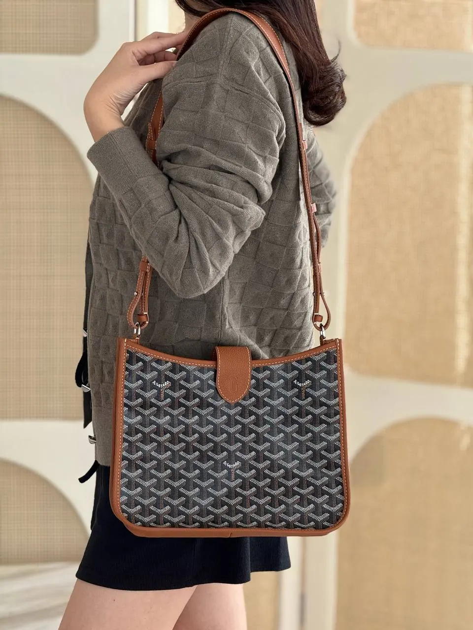 GOYARD Goyard Musette Bag Black Tan
