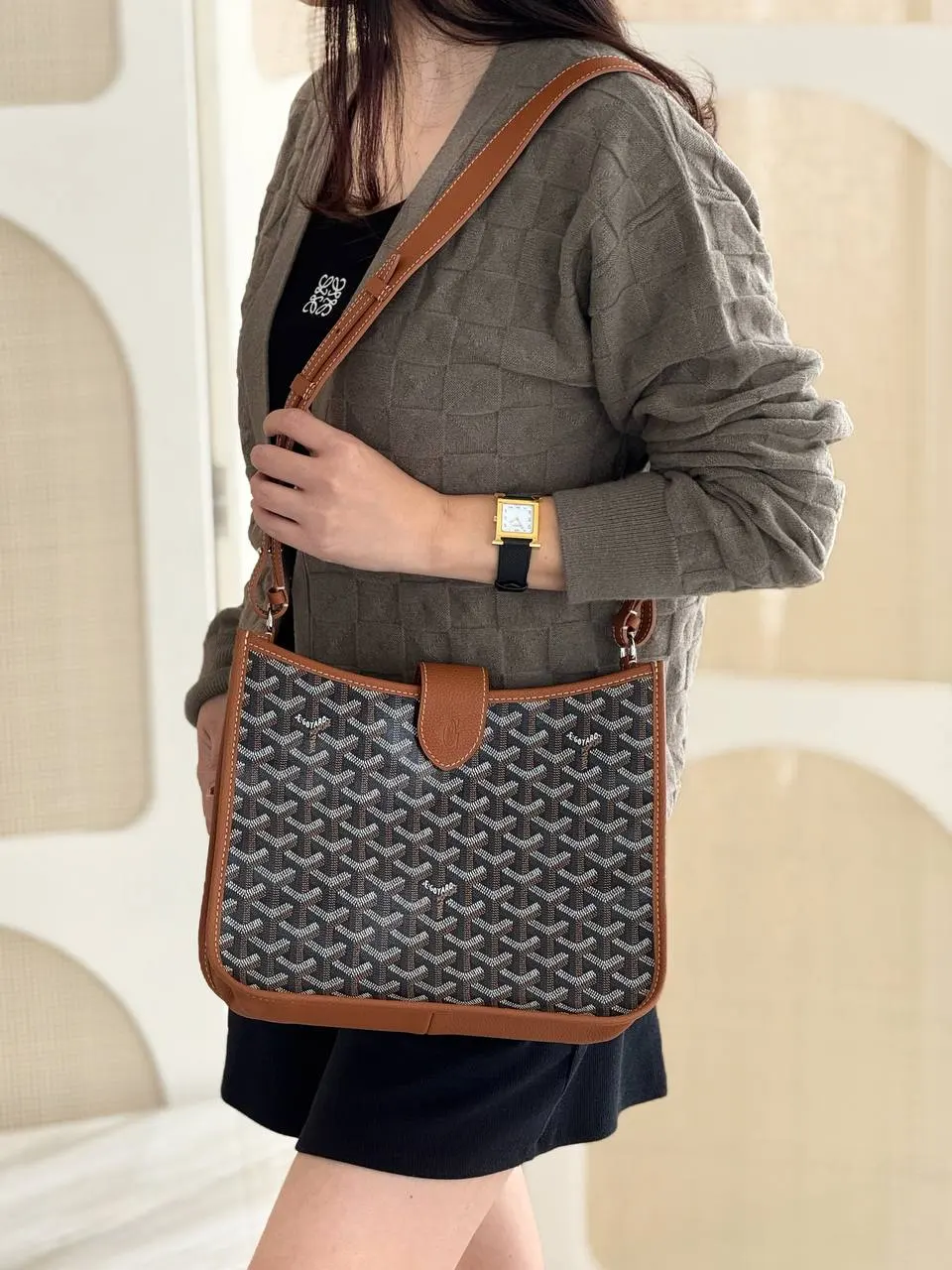 Goyard Musette Bag Black Tan - photo 3