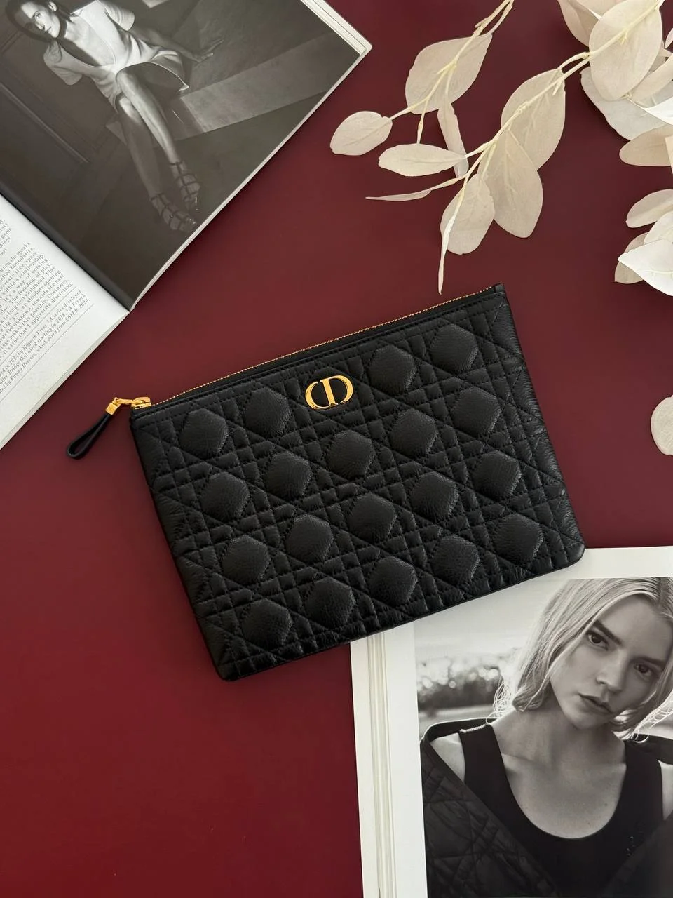 DIOR Dior Medium Dior Caro Daily Pouch Black