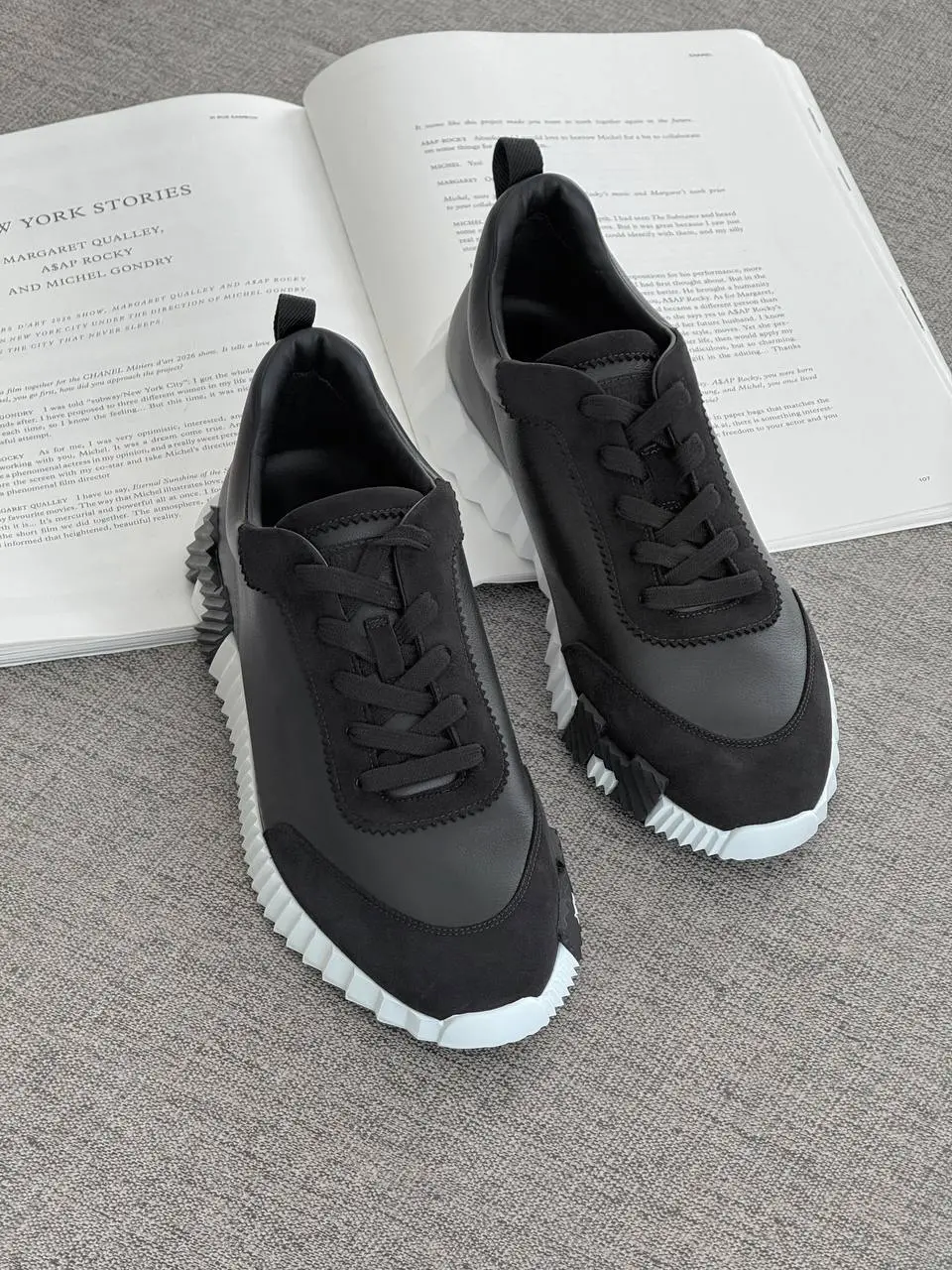 Hermes Hermes Bouncing Sneaker All Black Leather