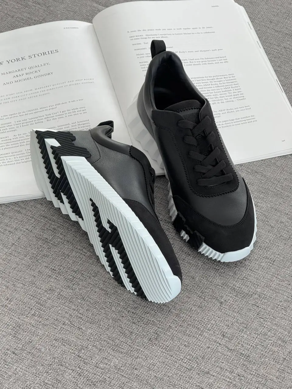 Hermes Hermes Bouncing Sneaker All Black Leather