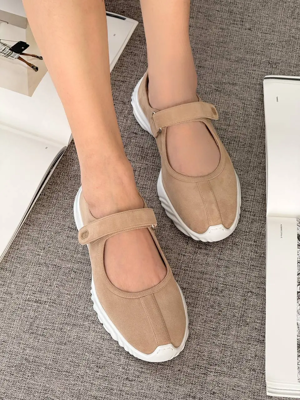 Hermes Hermes Neptune Ballet Flat Kraft