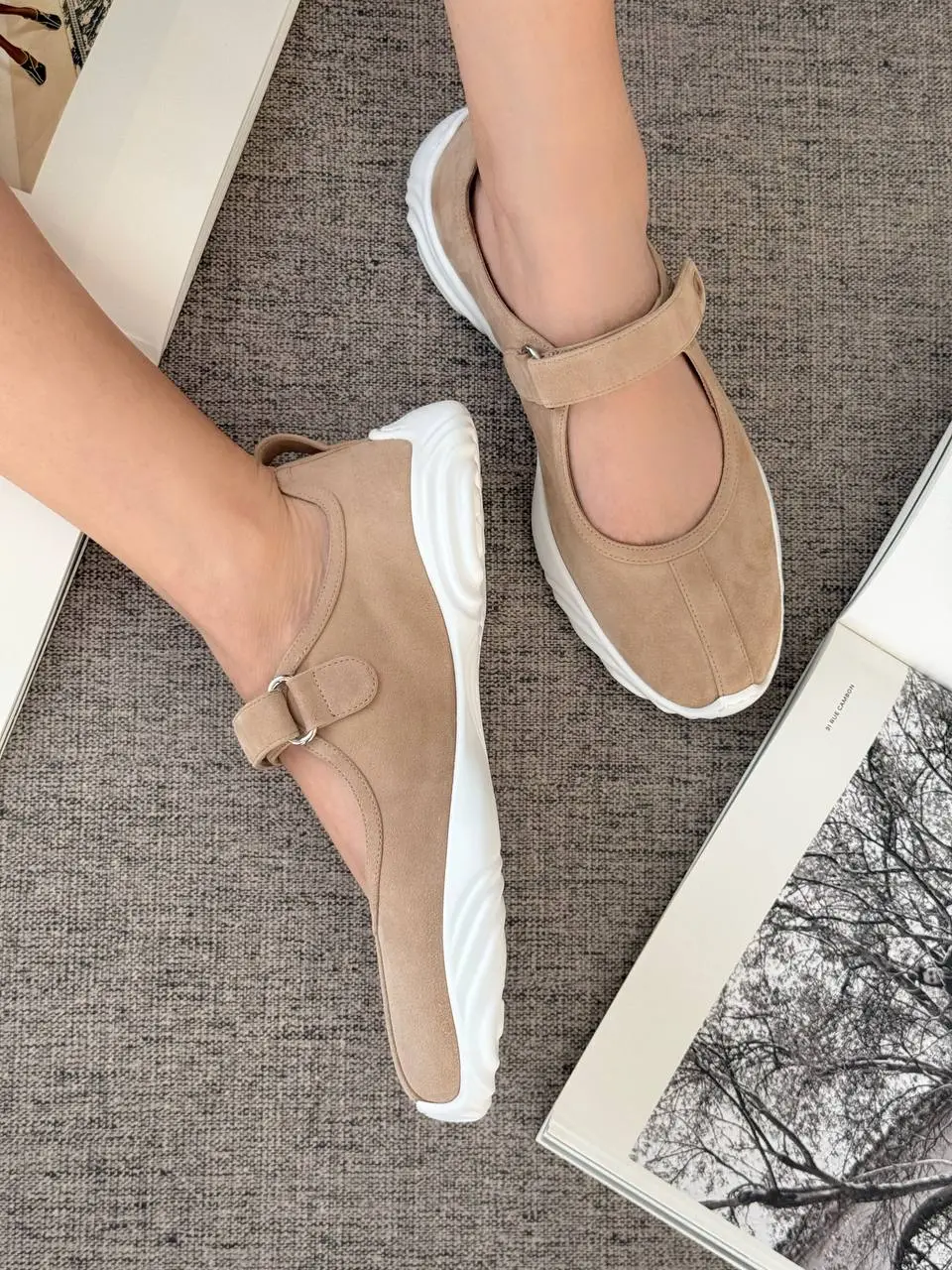 Hermes Neptune Ballet Flat Kraft - photo 3