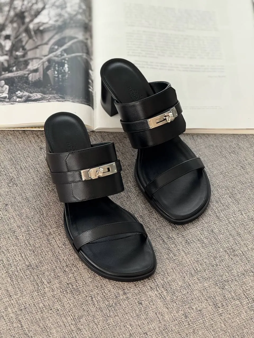 Hermes Hermes Ninon 50 Sandal Black