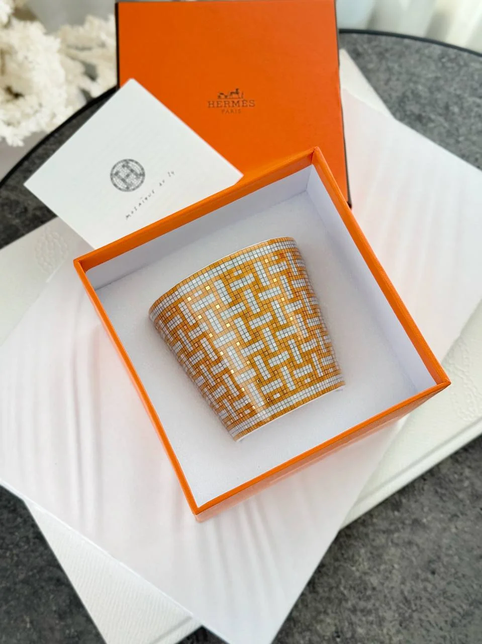 Hermes Hermes Mosaique au 24 Gold Tumbler / Cup