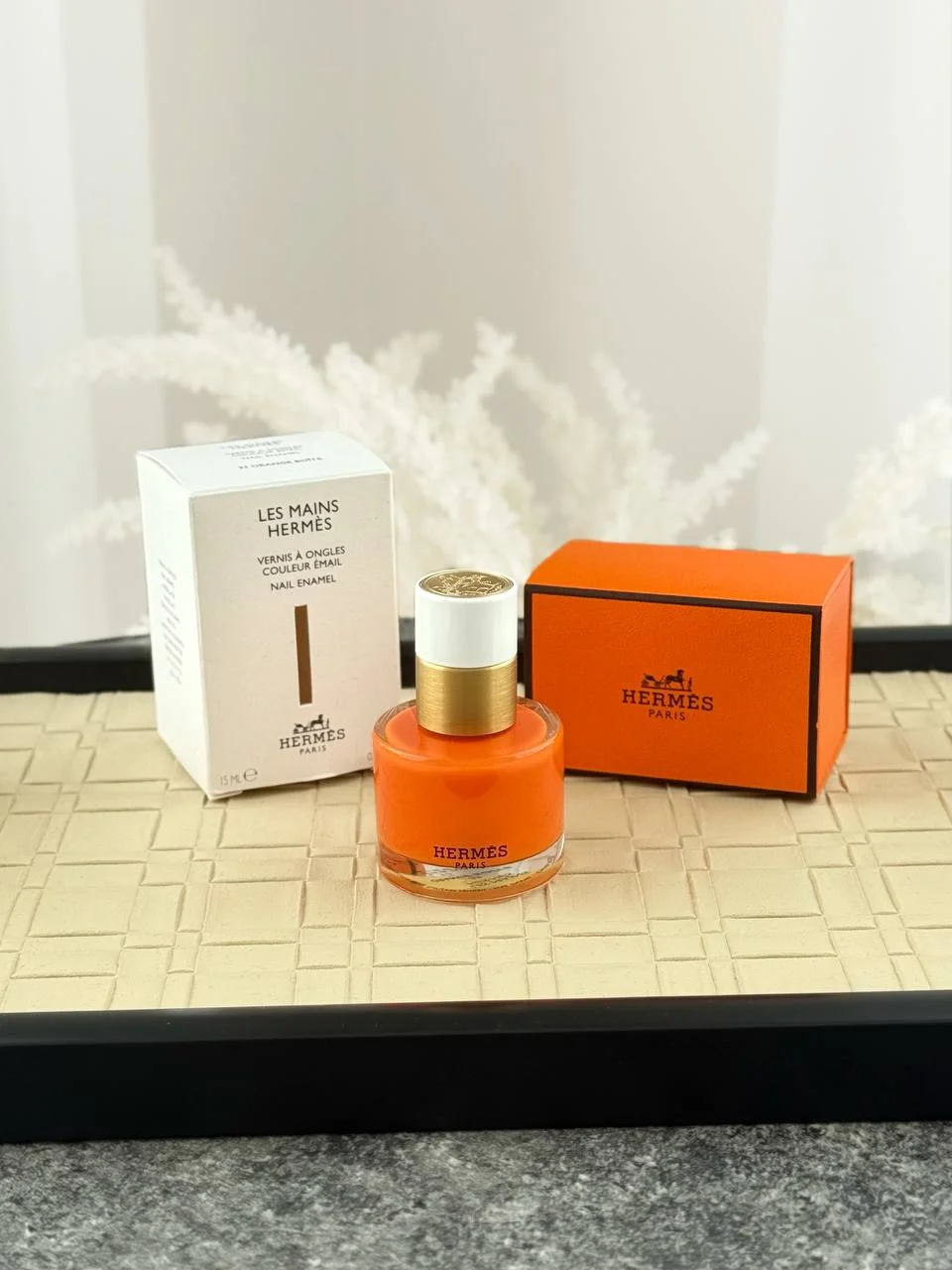 Hermes Nail Polish - 33 Orange Boite
