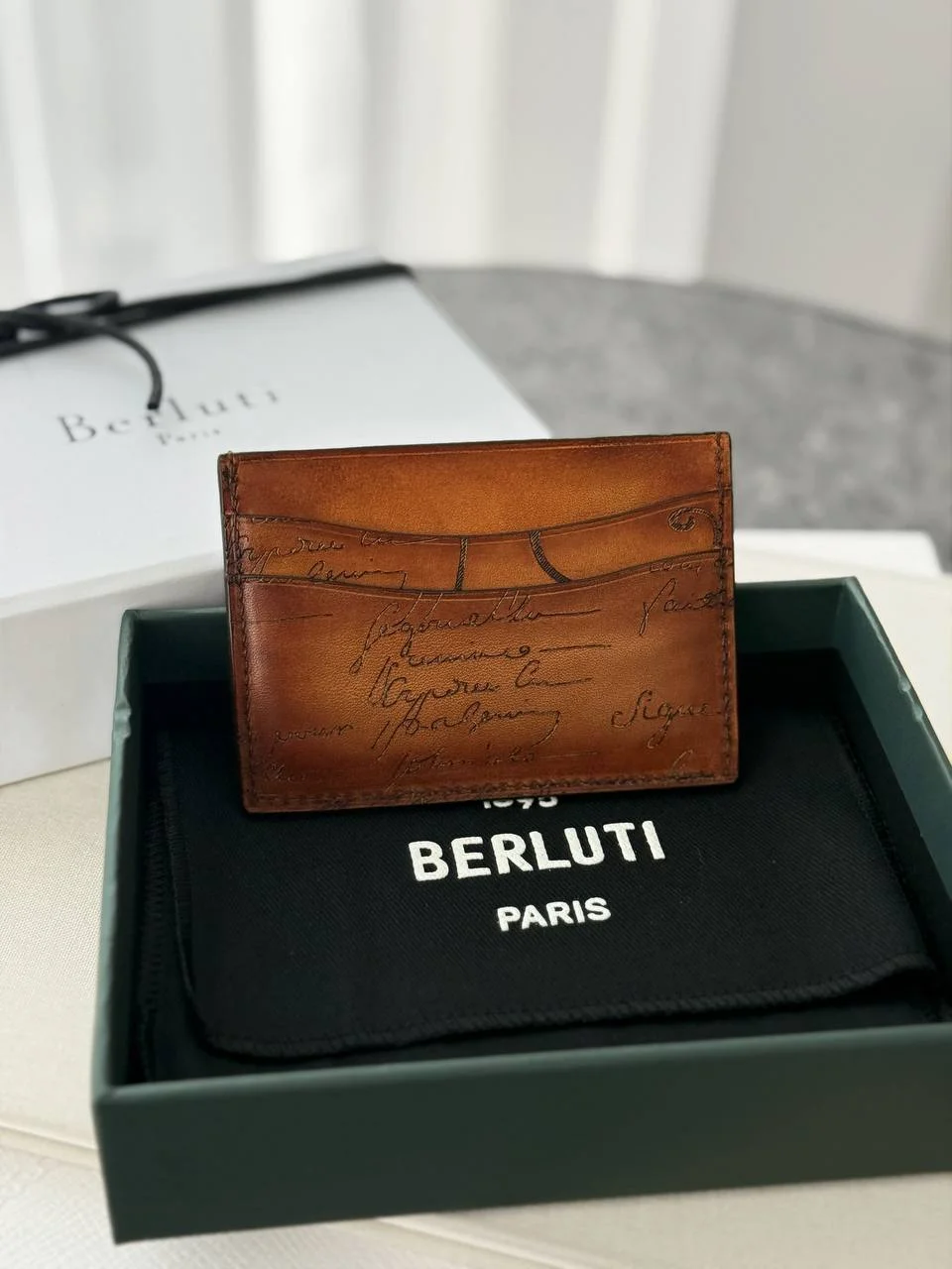 Berluti Berluti Bambou Card Holder Arancio Vermiglio