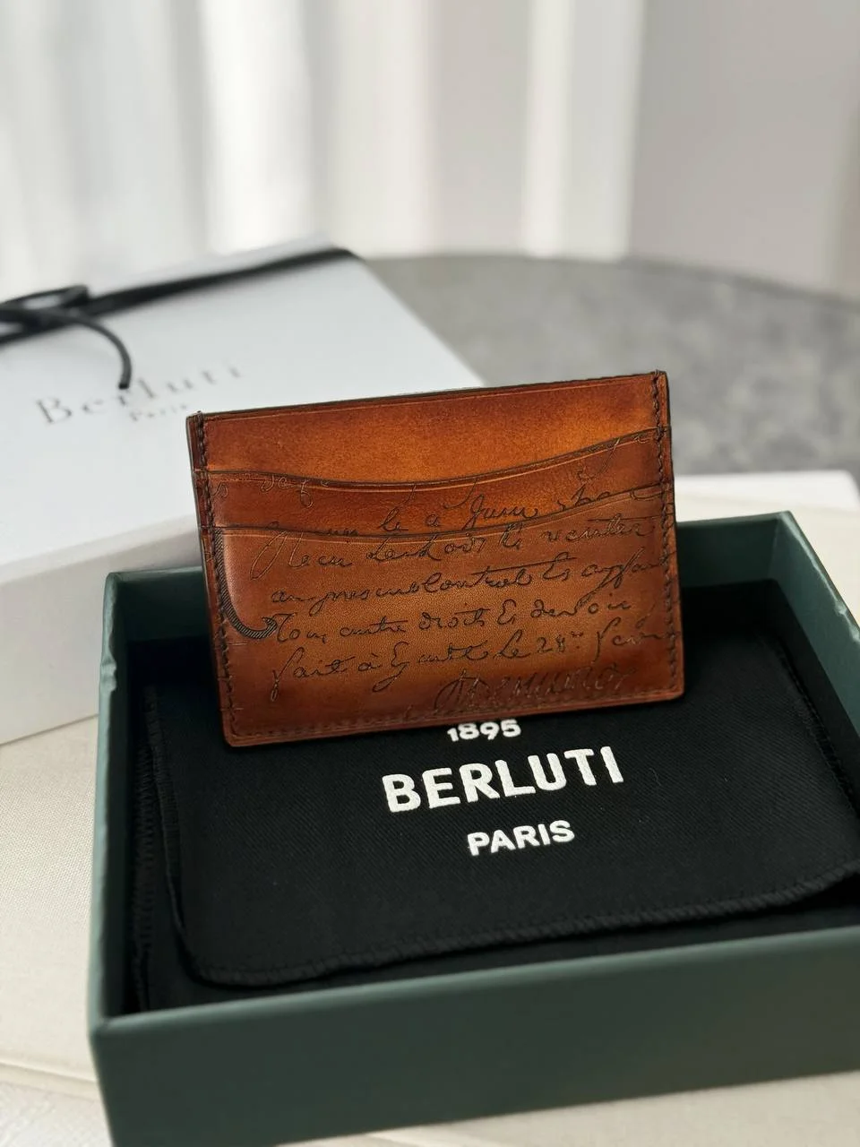 Berluti Berluti Bambou Card Holder Arancio Vermiglio