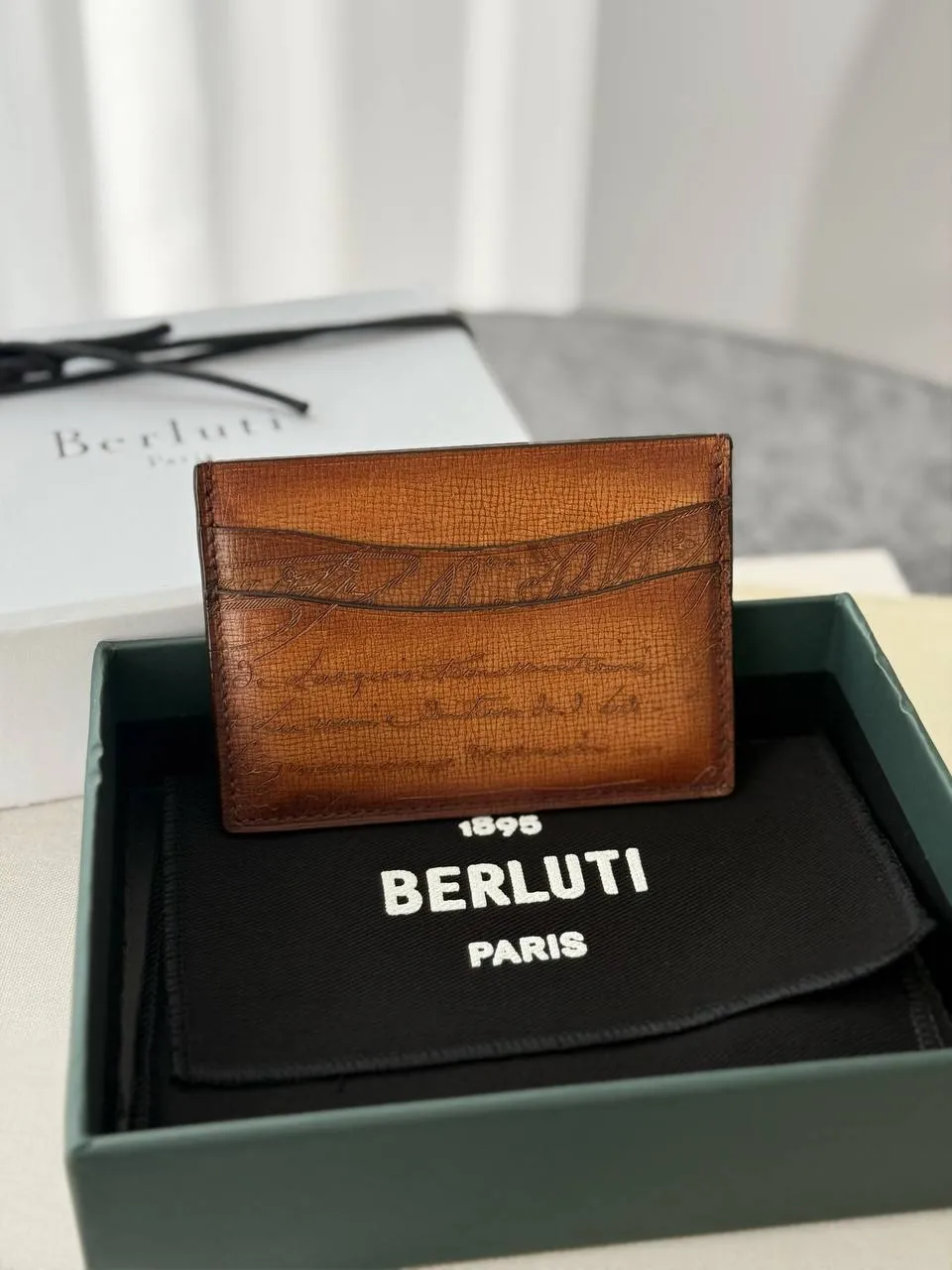 Berluti Berluti Bambou Gradiant Card Holder Fiamma
