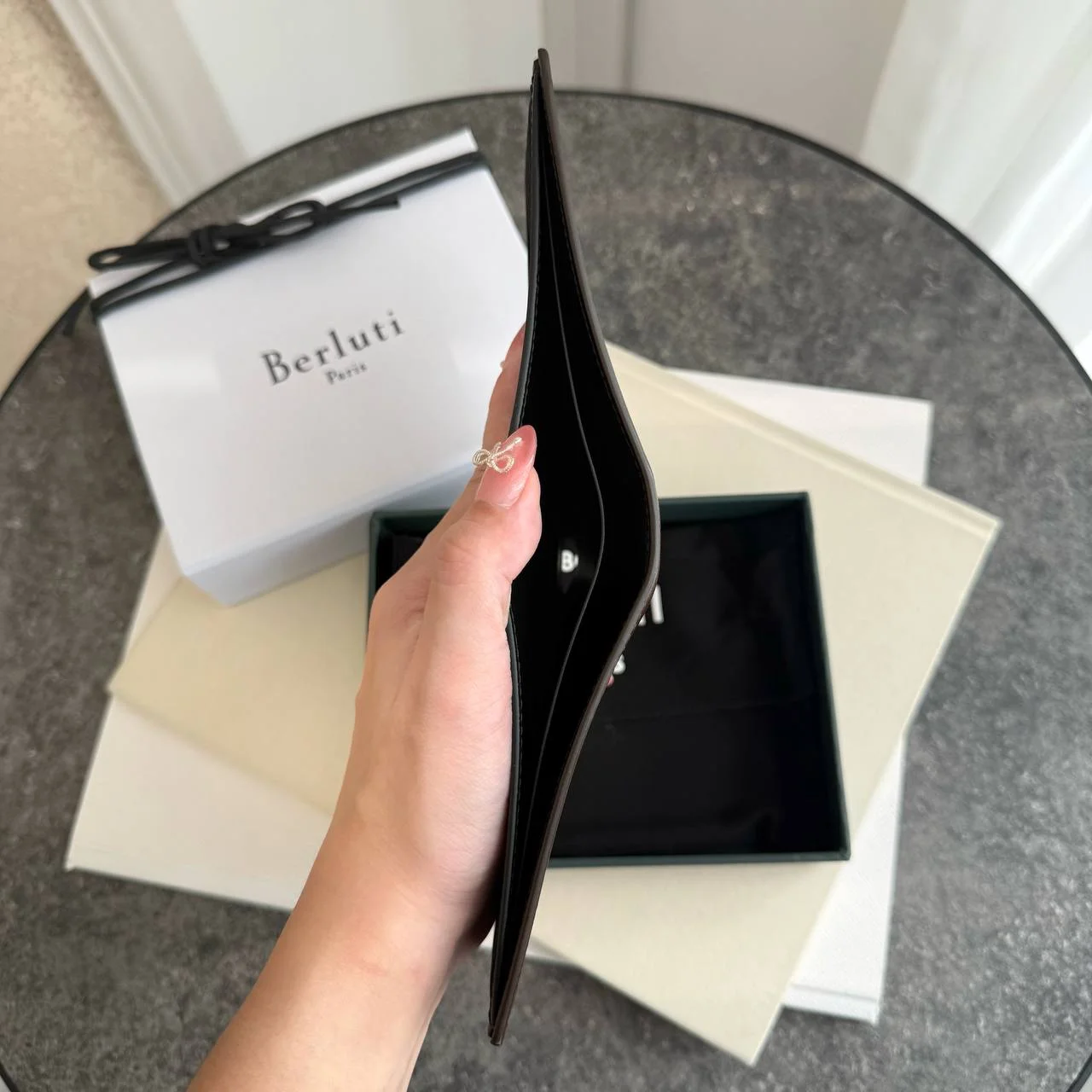 Berluti Makore Compact Wallet Venezia Calf Leather Cacao Intenso - photo 3