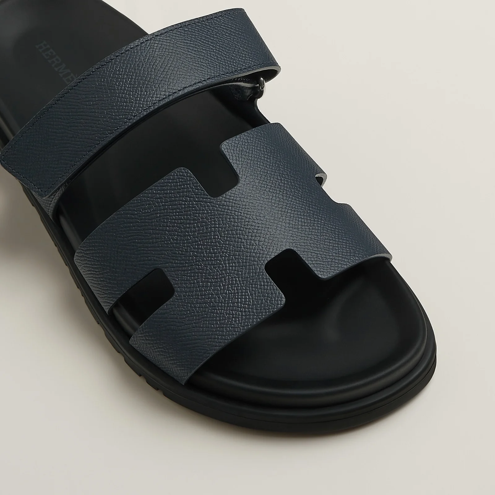 Hermes Sandal Chypre Homme Veau / Marine Epsom - photo 4