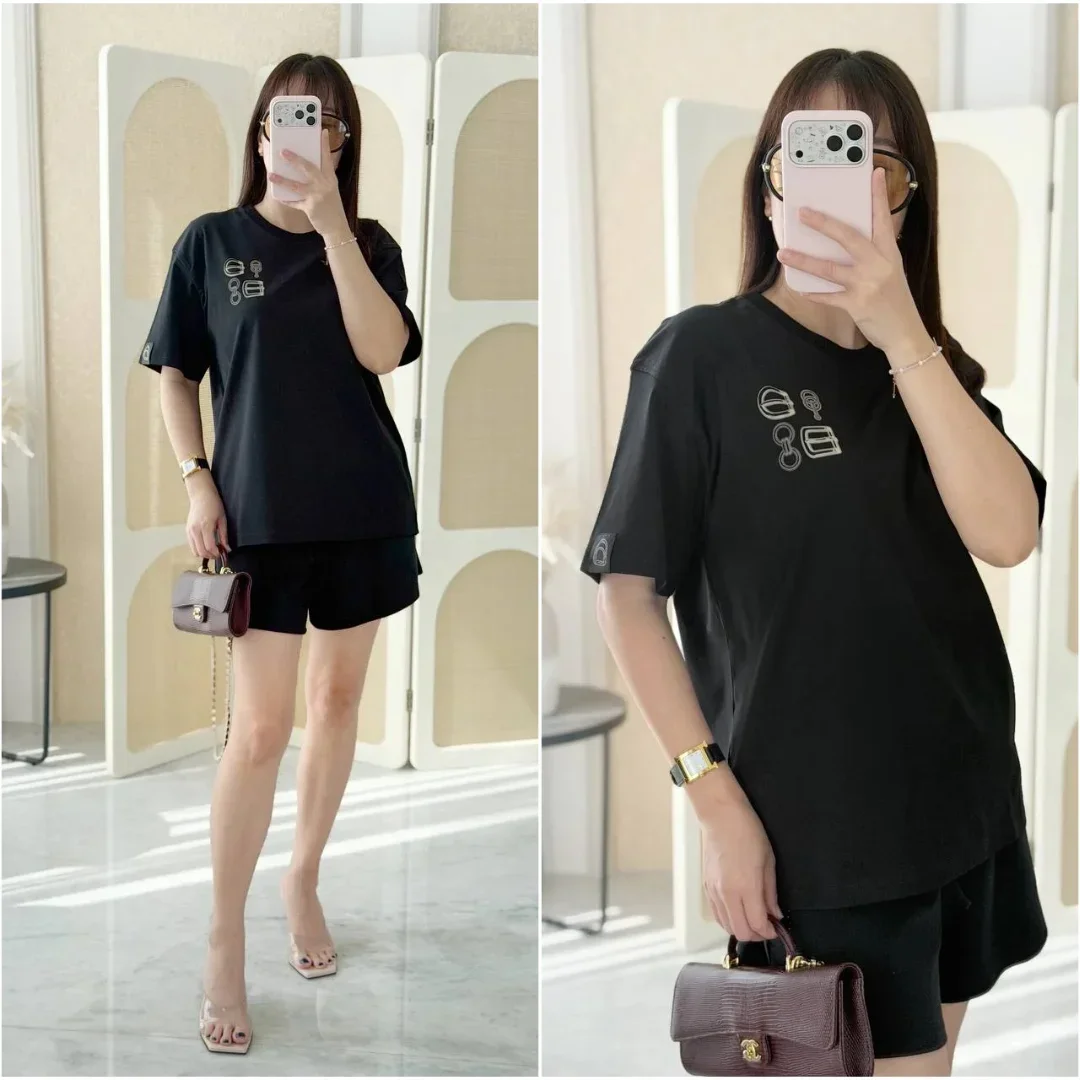 Hermes Hermes Maxi Printed Tshirt Black