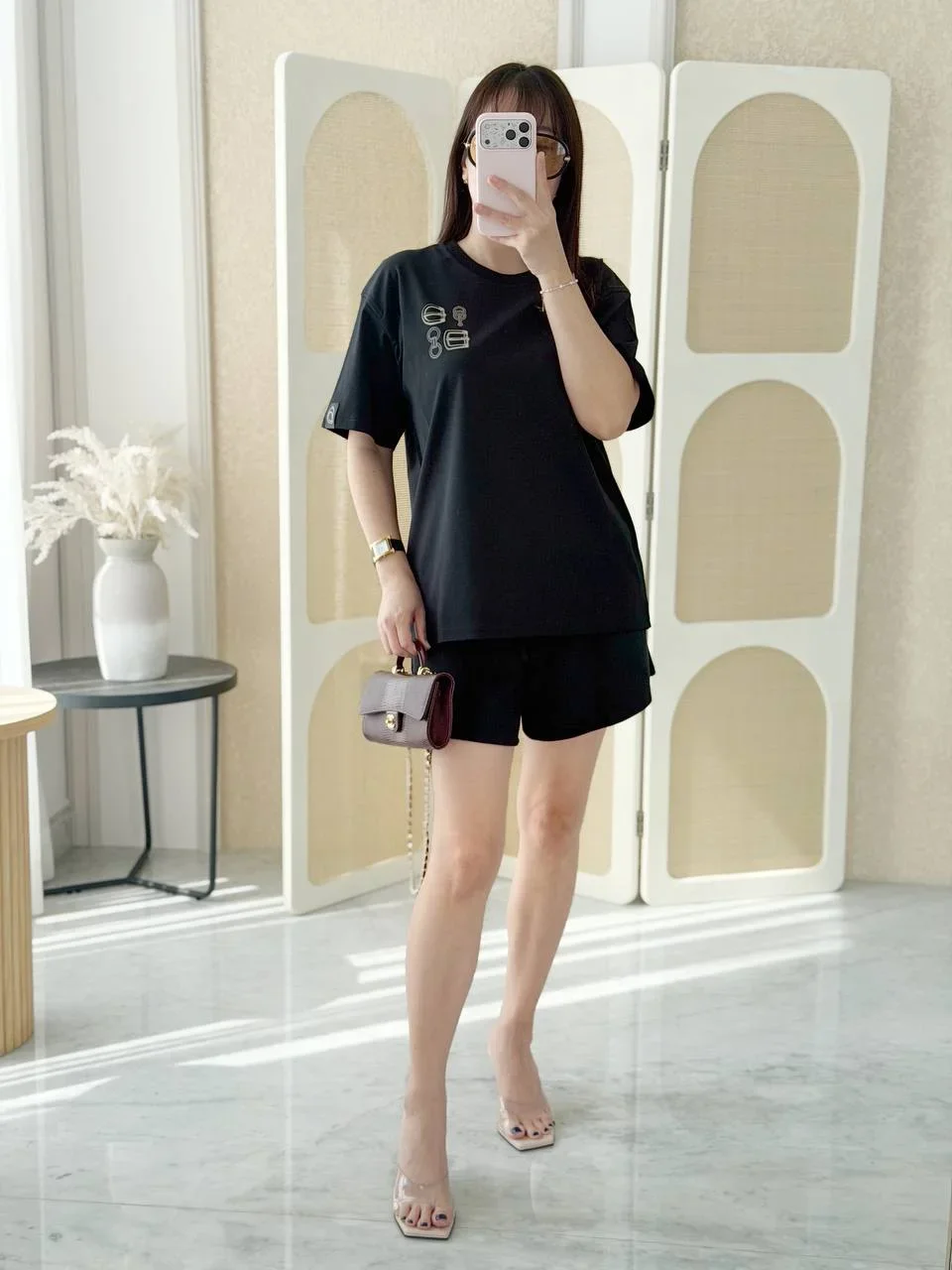 Hermes Maxi Printed Tshirt Black - photo 3