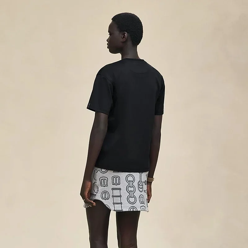 Hermes Maxi Printed Tshirt Black - photo 6