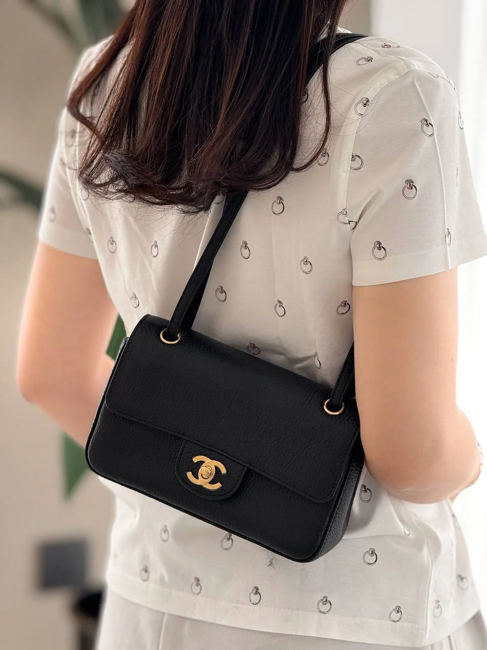 Chanel Mini Flap Grained Black GHW - photo 3