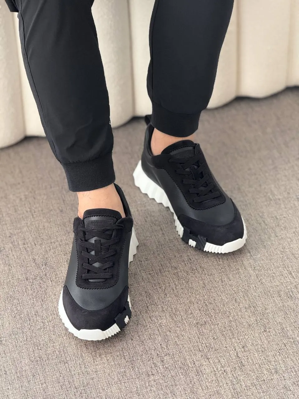 Hermes Bouncing Sneaker All Black Leather - photo 3
