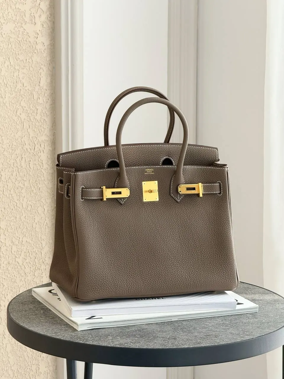 Hermes Hermes Birkin 25 /  B25 Togo Etoupe GHW