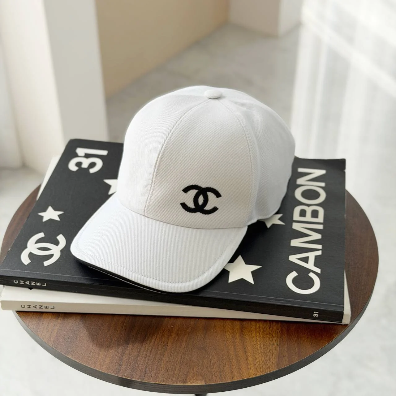 CHANEL Chanel CC Baseball Cap White