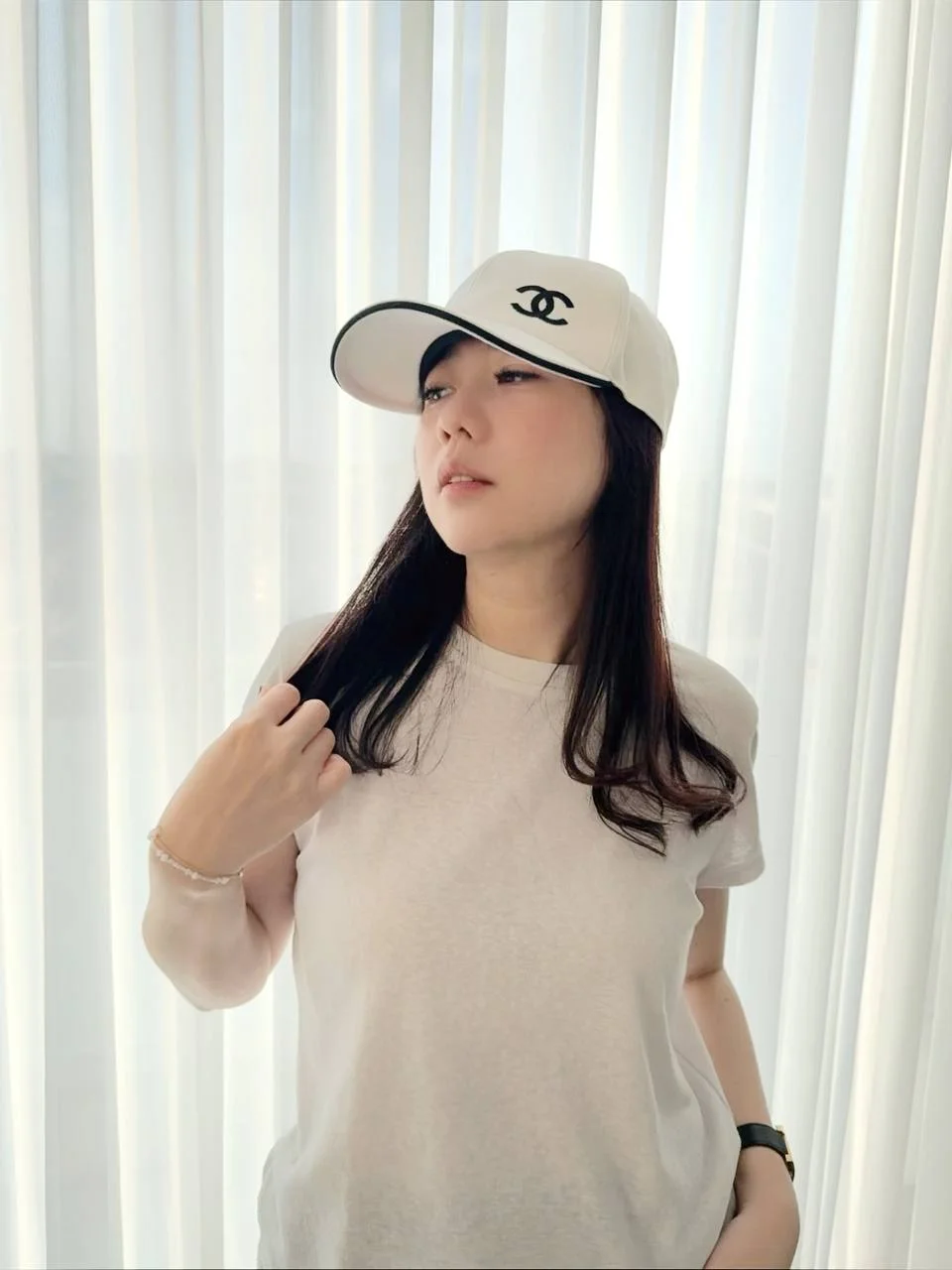 Chanel CC Baseball Cap White - photo 3