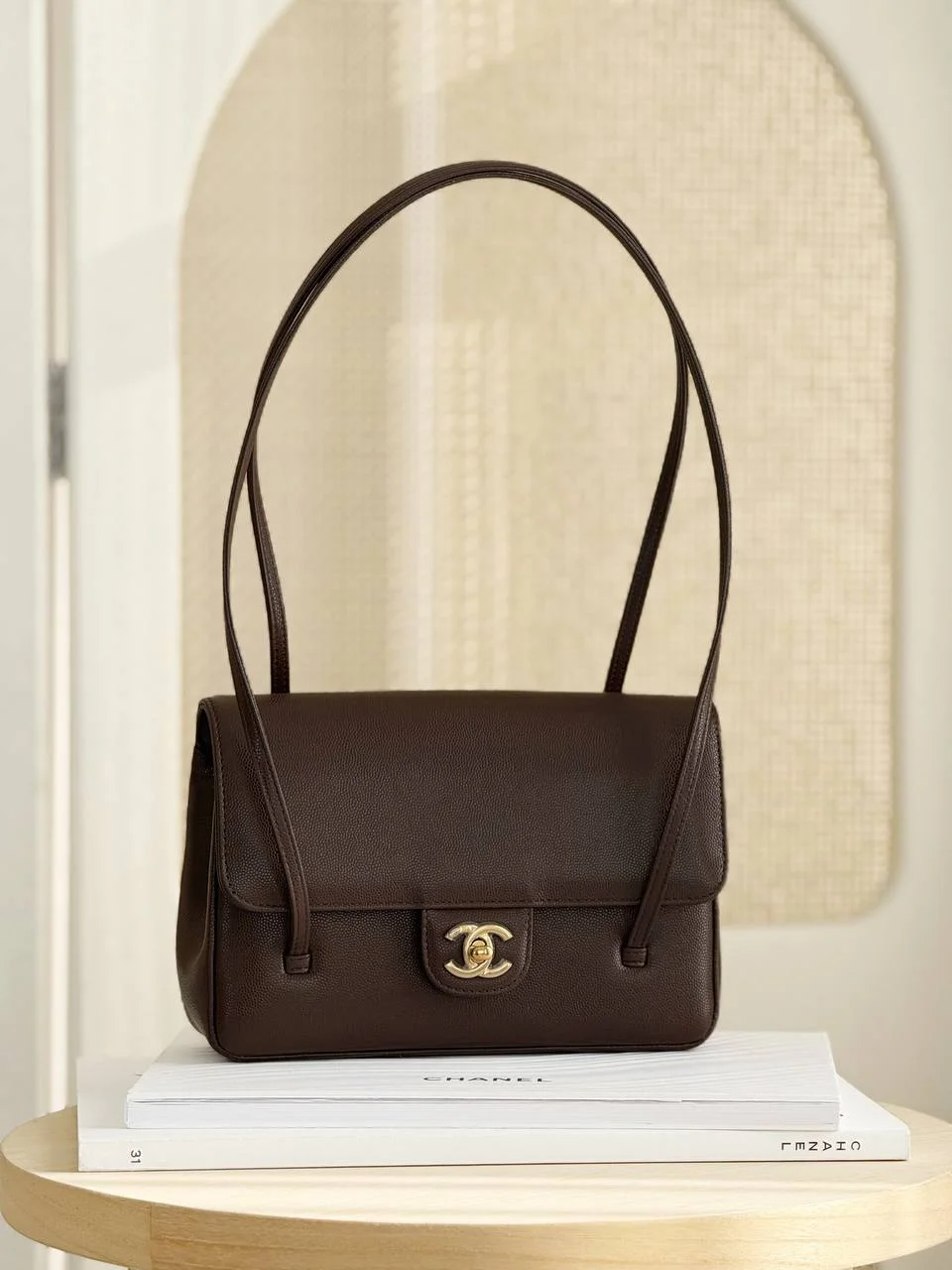 CHANEL Chanel C26 Preppy Coco Small Brown GHW