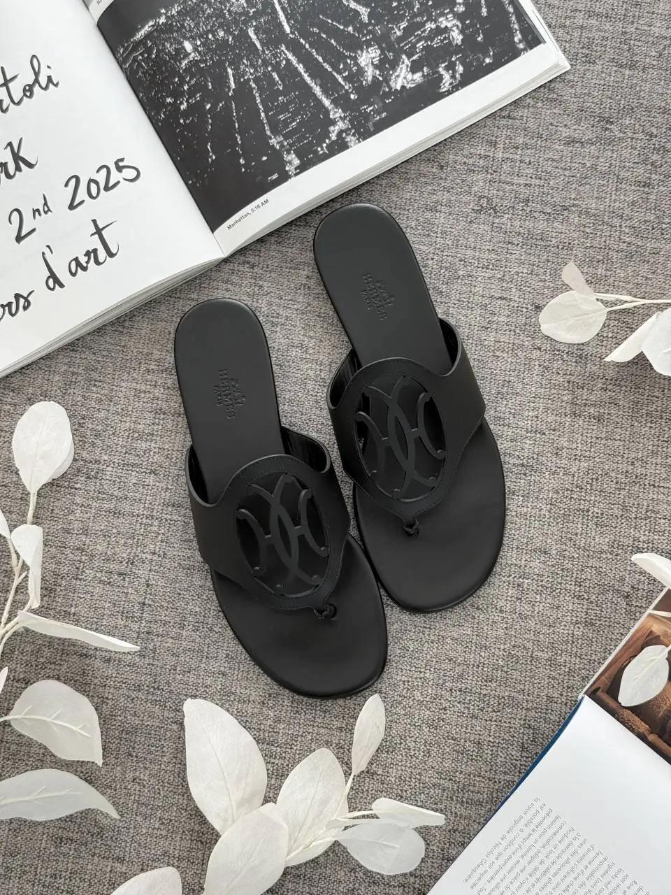 Hermes Hermes Mage Sandal Noir Black