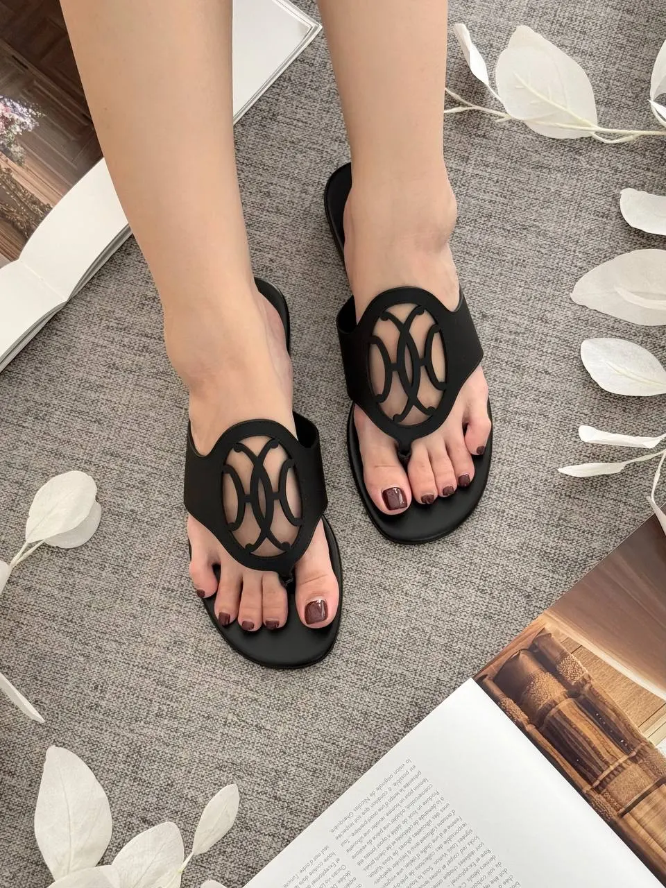 Hermes Hermes Mage Sandal Noir Black