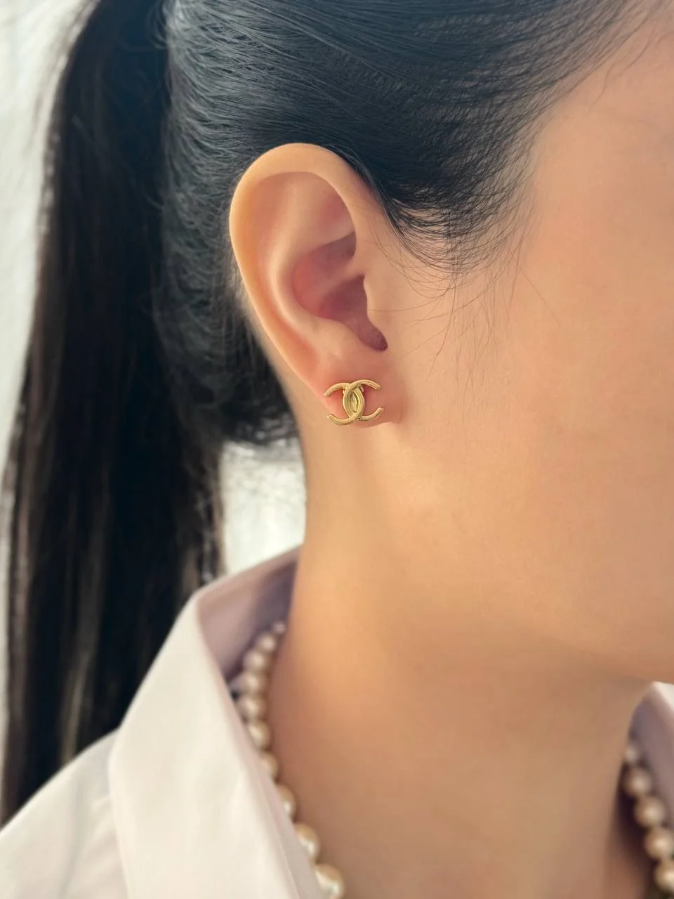 Chanel Earrings Interlinked CC Gold - photo 4