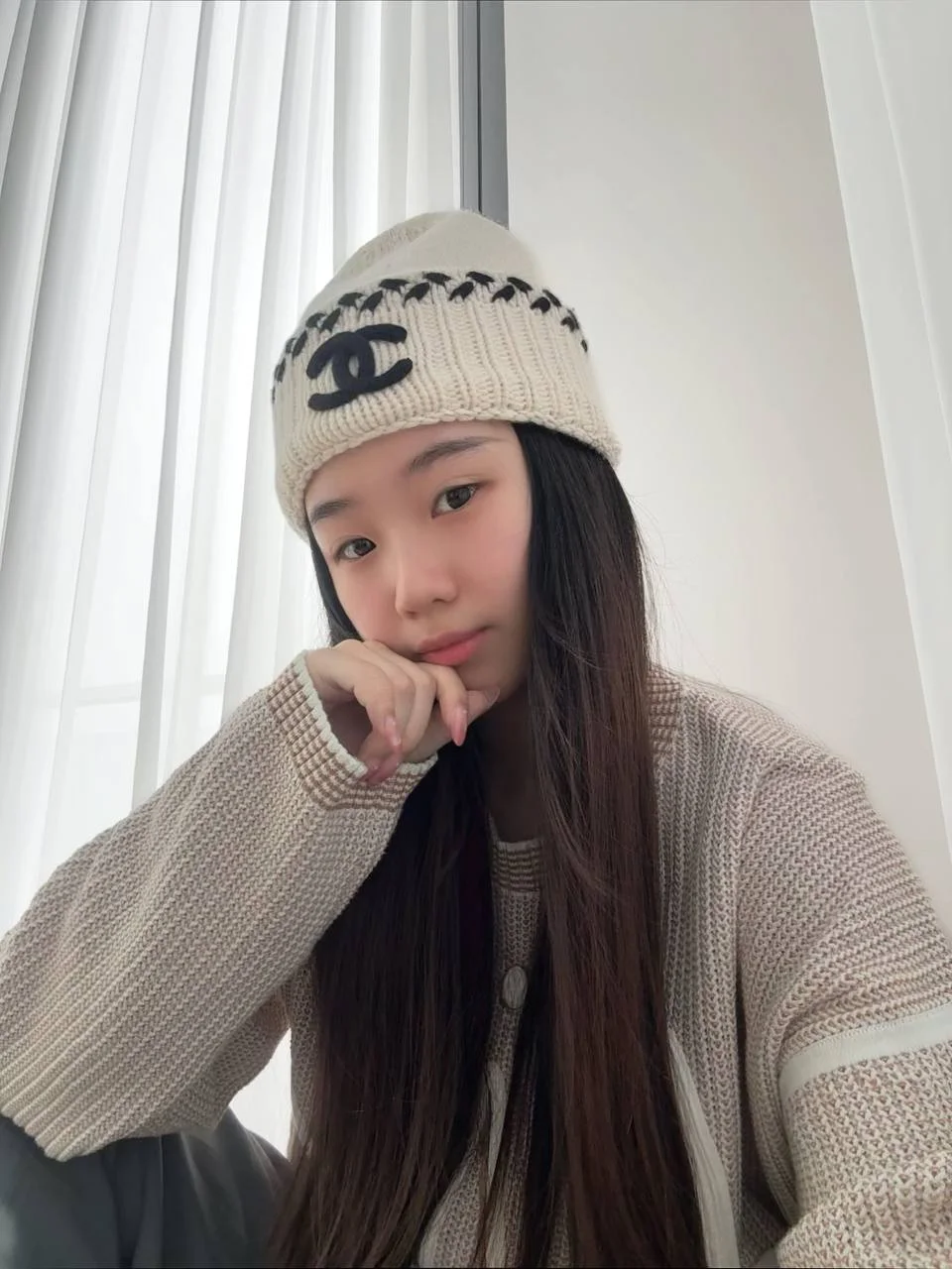 Chanel CC Braided Beanie Ivory - photo 3