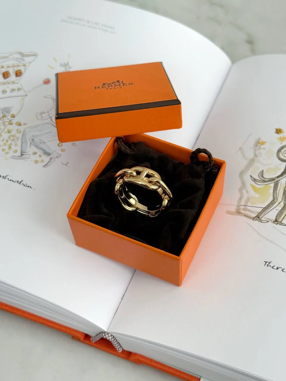 Hermes Scarf Ring Regate - GHW