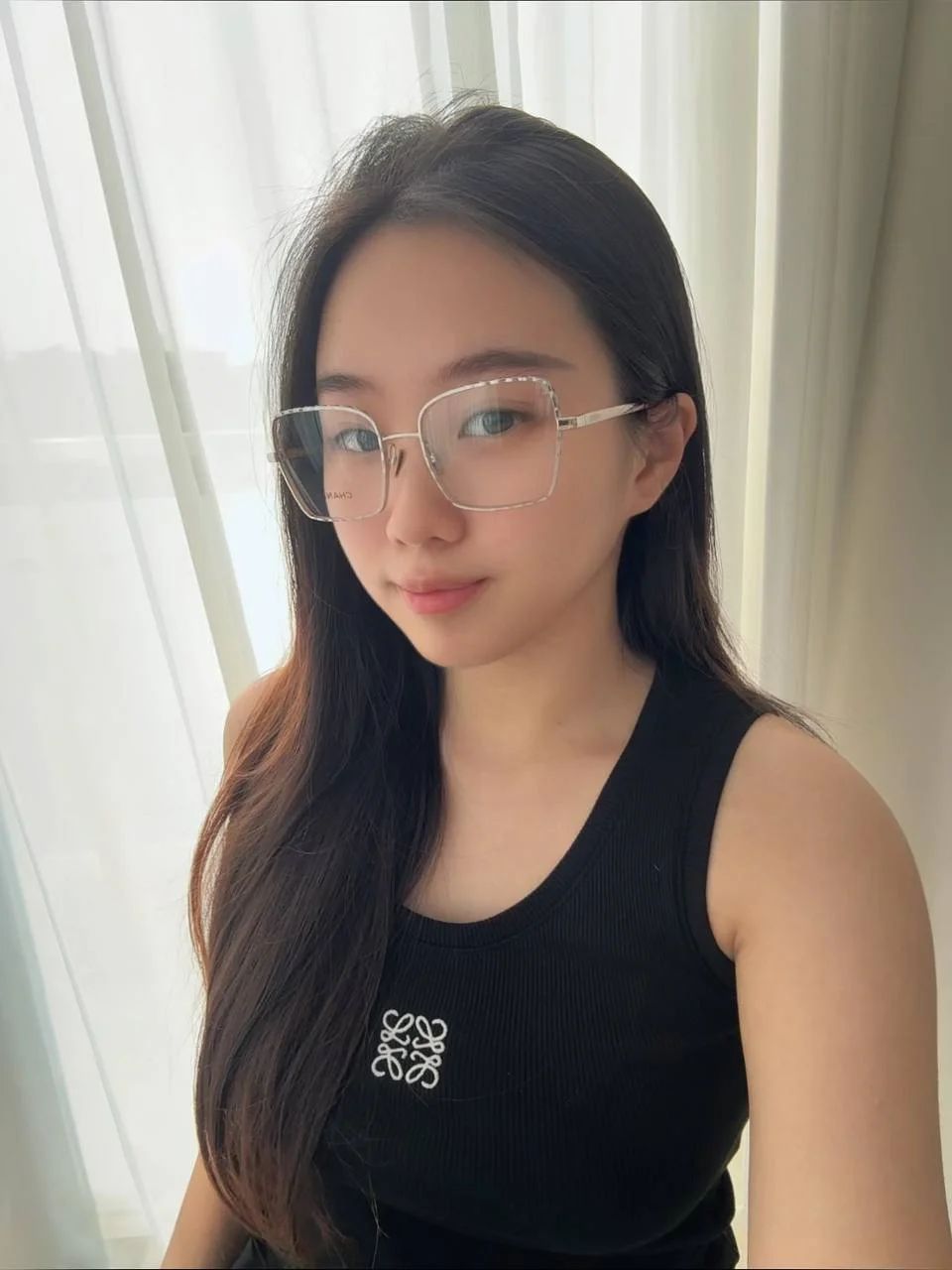 Chanel Square Eyeglasses Frame Metal Silver With Clear Lenses - photo 3