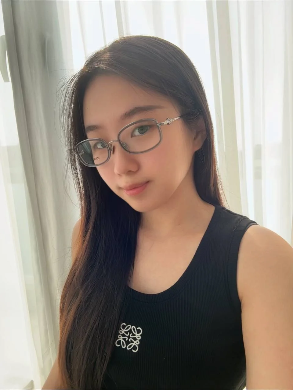 Chanel Rectangle Eyeglasses Frame Metal & Pearls With Clear Lenses - photo 4