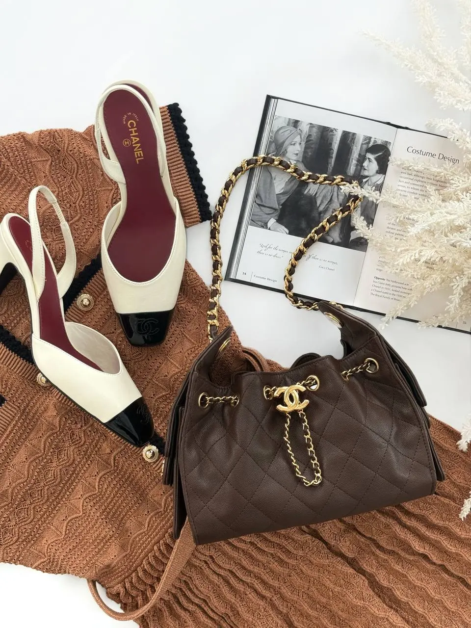 CHANEL 25 / C25 Mini Dark Brown Caviar GHW Shiny Buckle