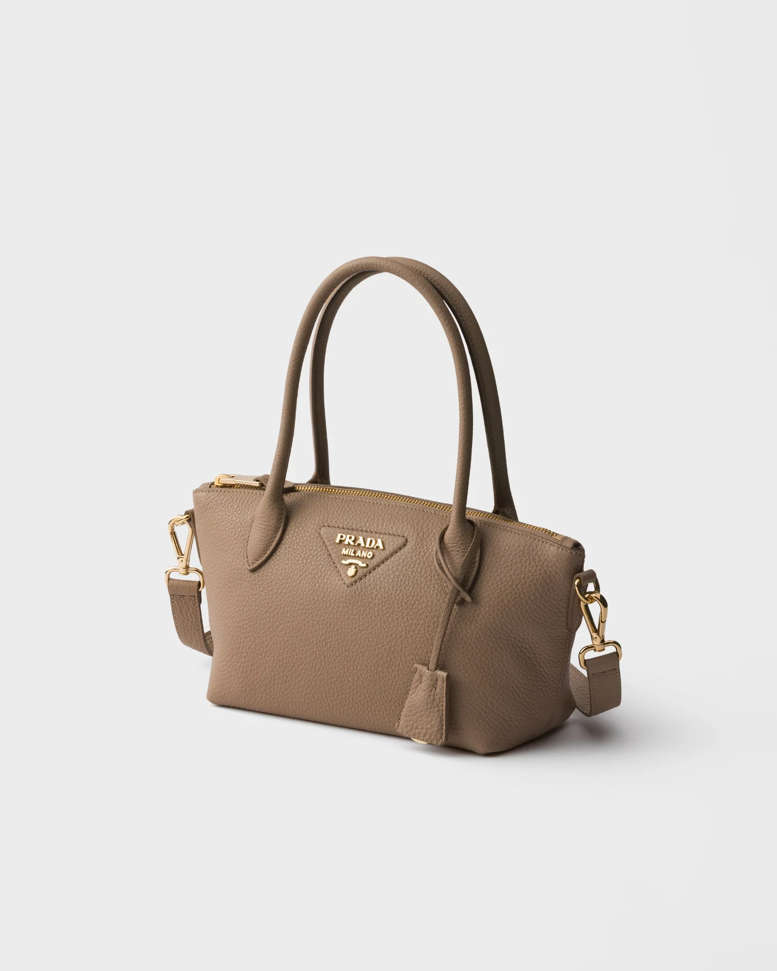 Prada Leather Mini Handbag Beige - photo 4
